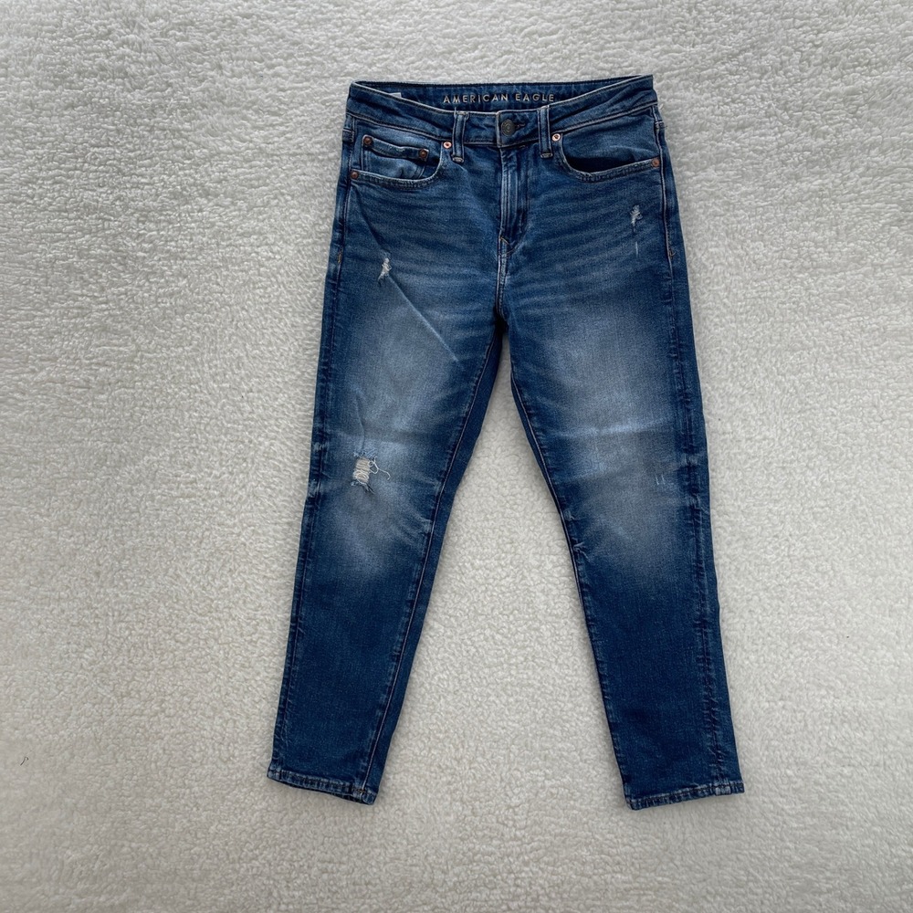 American Eagle Jeans Mens 28x28 Blue Athletic Fit Dark Wash Preppy Grunge Casual